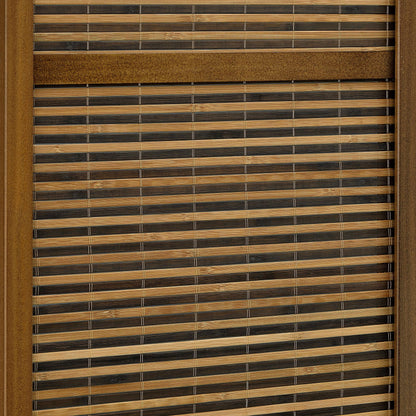 Coaster Furniture Browning 961638 4-panel Bamboo Room Divider Folding Screen - Walnut IMAGE 6