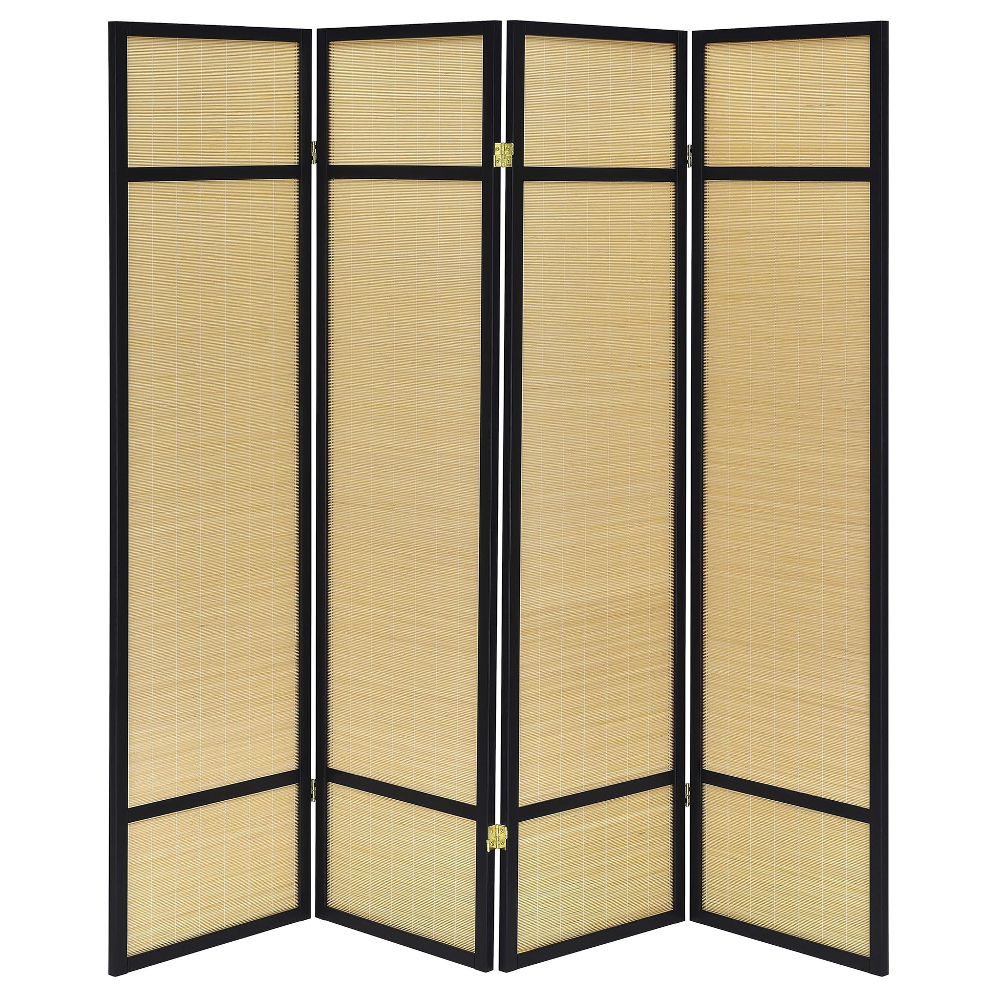 Coaster Furniture Pearce 961648 4-panel Bamboo Room Divider Folding Screen - Natural IMAGE 3