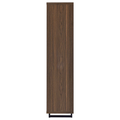Coaster Furniture Maddox 801863 71-inch 3-shelf Cabinet Bookcase - Walnut IMAGE 5
