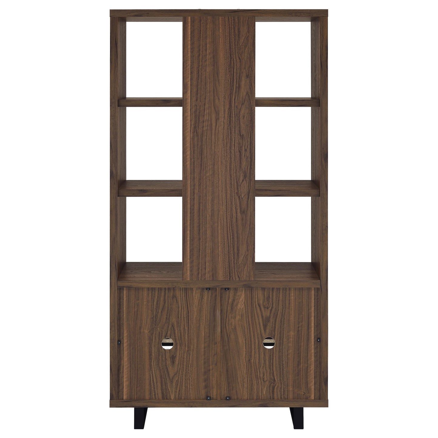 Coaster Furniture Maddox 801863 71-inch 3-shelf Cabinet Bookcase - Walnut IMAGE 7