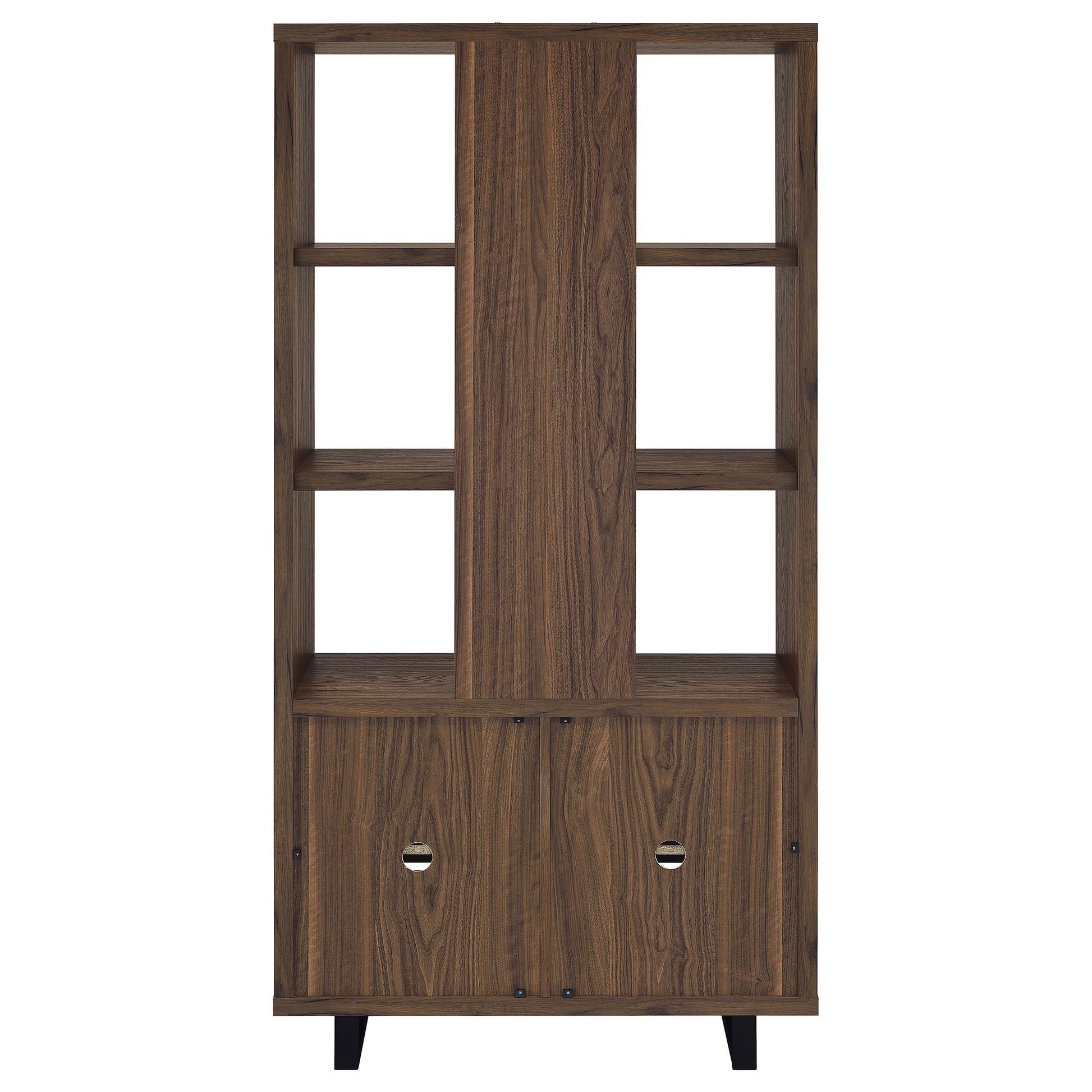 Coaster Furniture Maddox 801863 71-inch 3-shelf Cabinet Bookcase - Walnut IMAGE 7