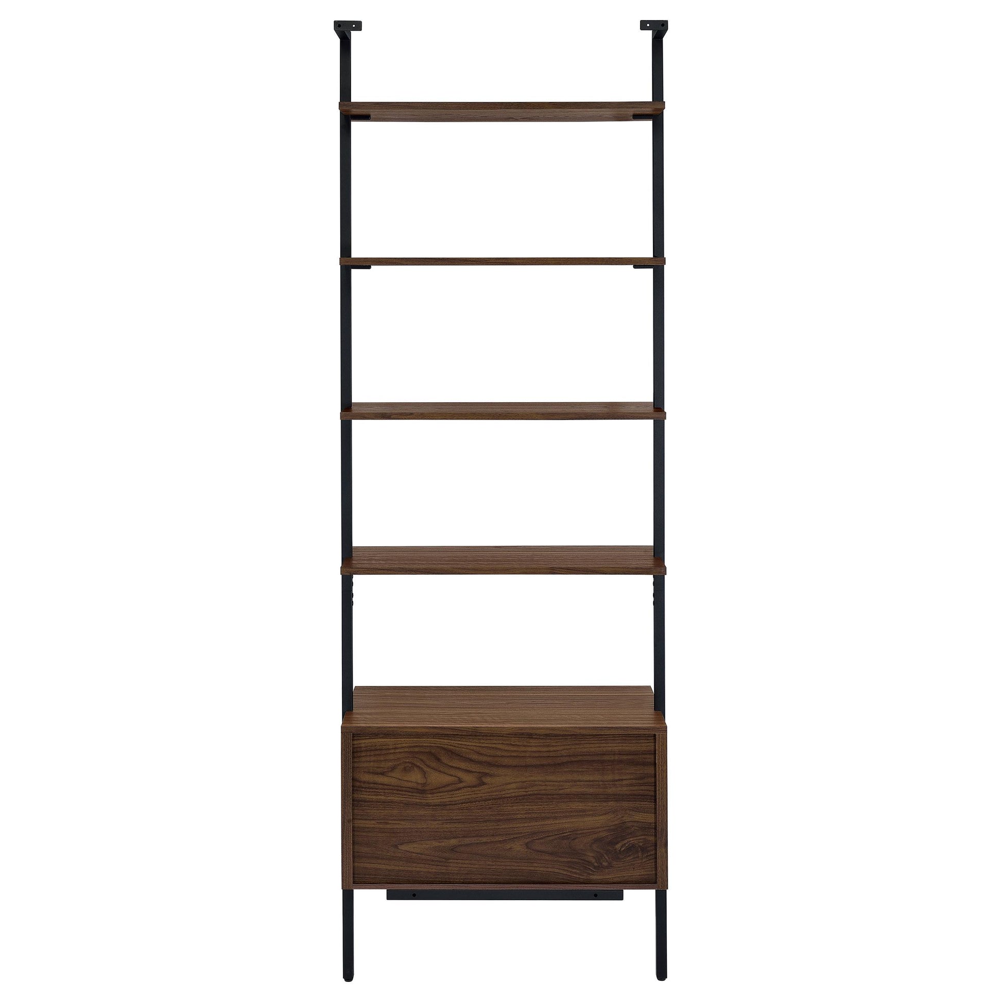Coaster Furniture Owens 980074 96-inch 4-shelf Storage Wall Bookshelf - Walnut IMAGE 7