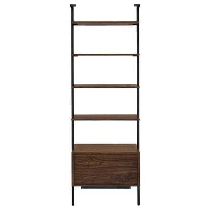 Coaster Furniture Owens 980074 96-inch 4-shelf Storage Wall Bookshelf - Walnut IMAGE 7