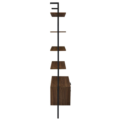 Coaster Furniture Owens 980074 96-inch 4-shelf Storage Wall Bookshelf - Walnut IMAGE 9