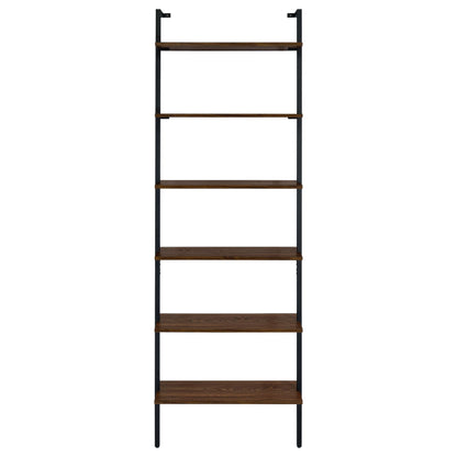  Coaster Furniture Owens 980072 96-inch 6-shelf Wall Bookshelf - Walnut IMAGE 2