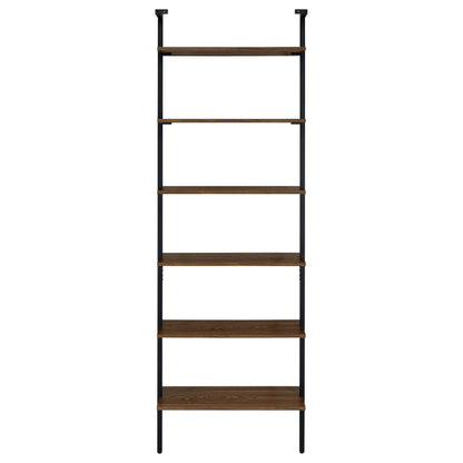  Coaster Furniture Owens 980072 96-inch 6-shelf Wall Bookshelf - Walnut IMAGE 6
