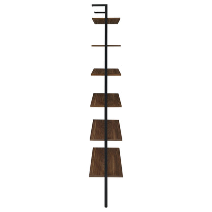  Coaster Furniture Owens 980072 96-inch 6-shelf Wall Bookshelf - Walnut IMAGE 8