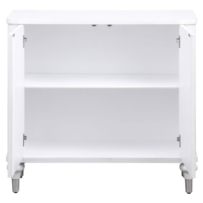 Coaster Furniture Cardella 950411 2-door Mandala Accent Cabinet - Distressed White IMAGE 3