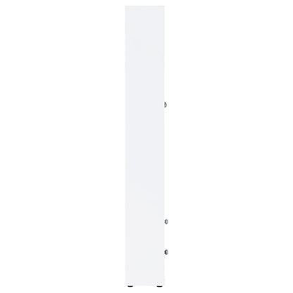 Coaster Furniture Hawthorne 953477 4-shelf Glass Door Tall Cabinet with Drawers - White IMAGE 8