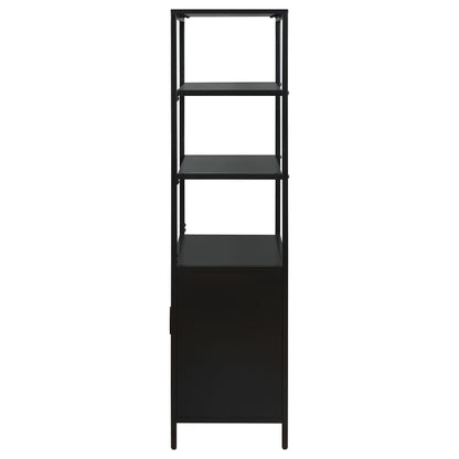 Coaster Furniture Amherst 961651 3-shelf Radio Weave Cane Metal Accent Cabinet - Black IMAGE 5