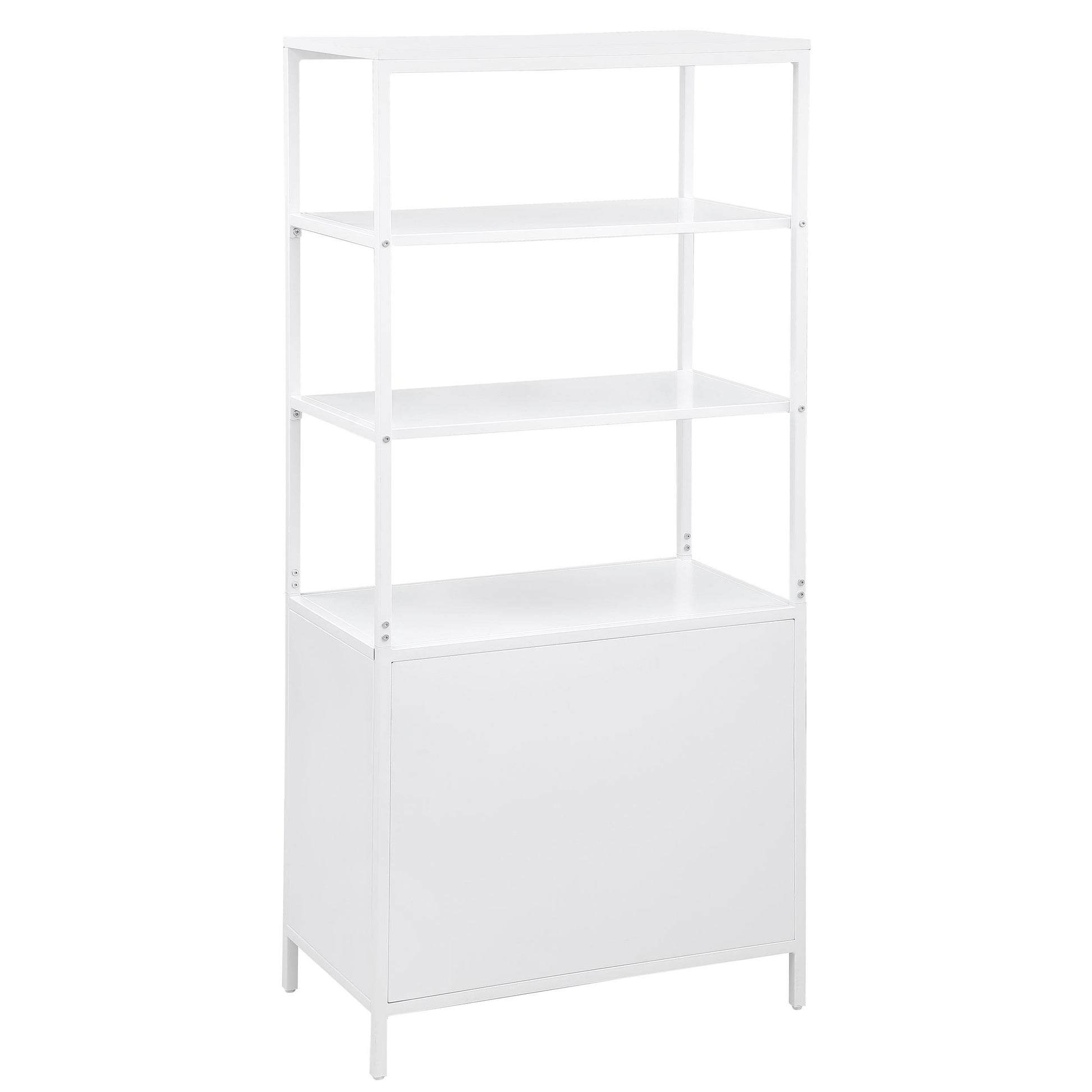 Coaster Furniture Amherst 961652 3-shelf Radio Weave Cane Metal Accent Cabinet - White IMAGE 6