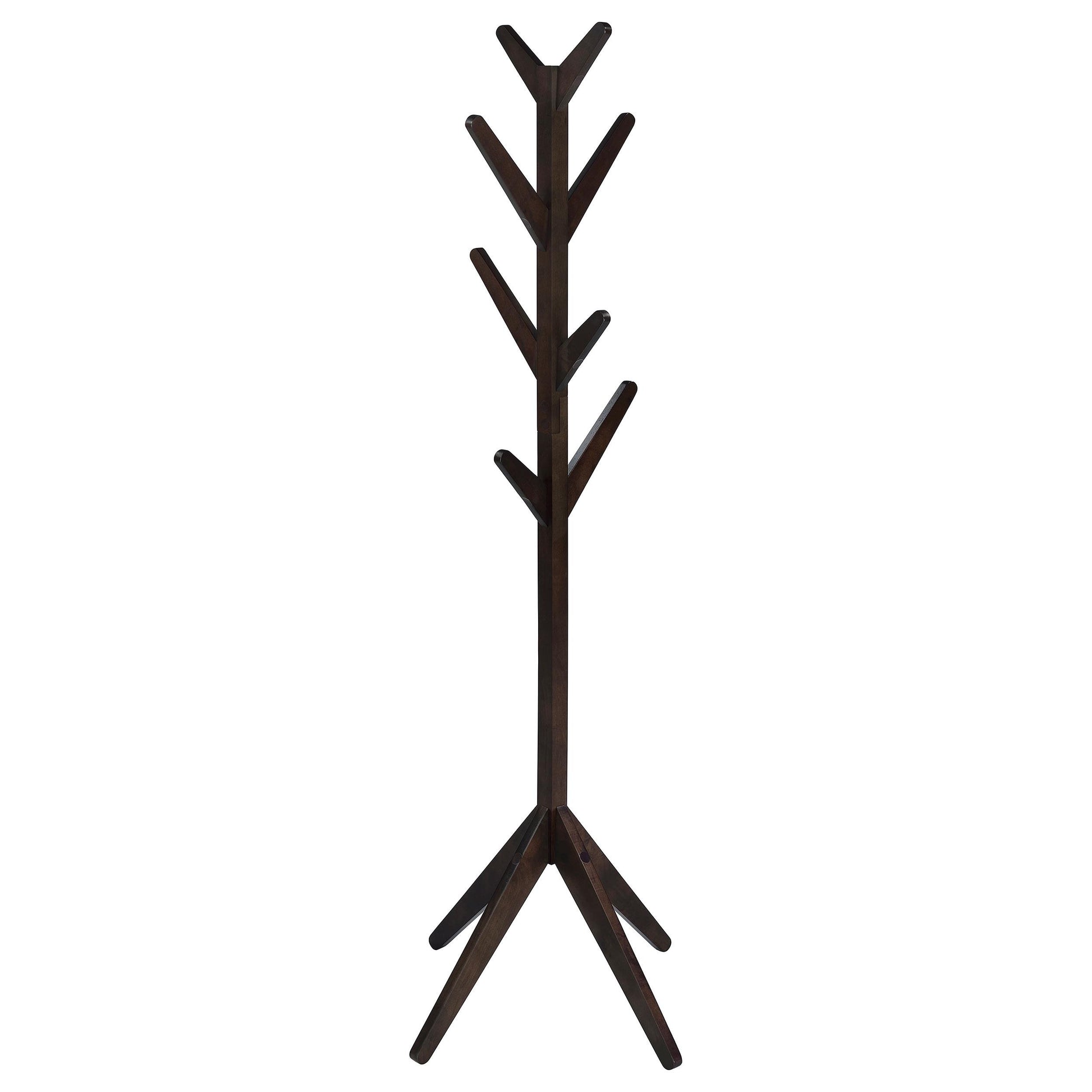 Coaster Furniture Margaret 983273 Solid Wood Coat Rack Clothing Hanger - Cappuccino IMAGE 1