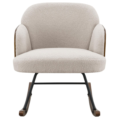 Coaster Furniture Paige 602625 Boucle Upholstered Mid Back Rocking Chair - Beige IMAGE 2
