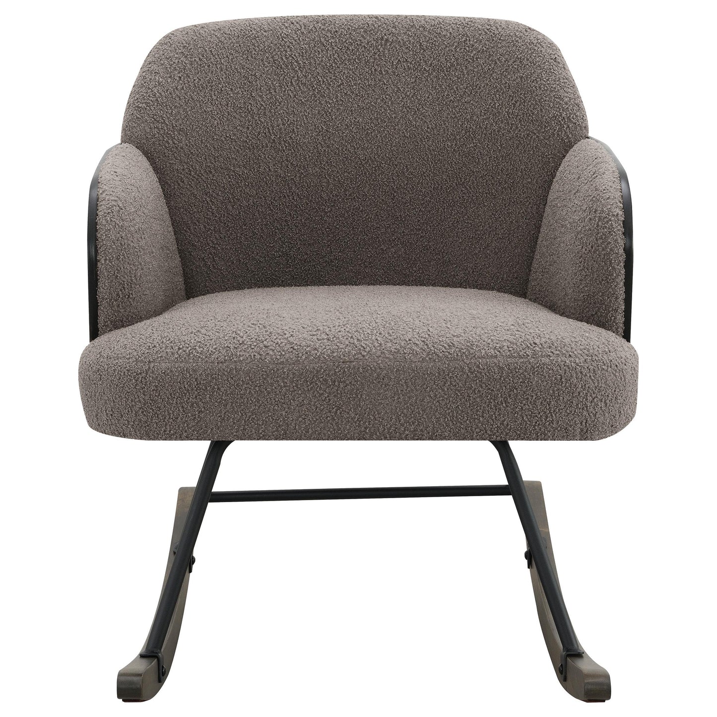 Coaster Furniture Paige 602626 Boucle Upholstered Mid Back Rocking Chair - Taupe IMAGE 2