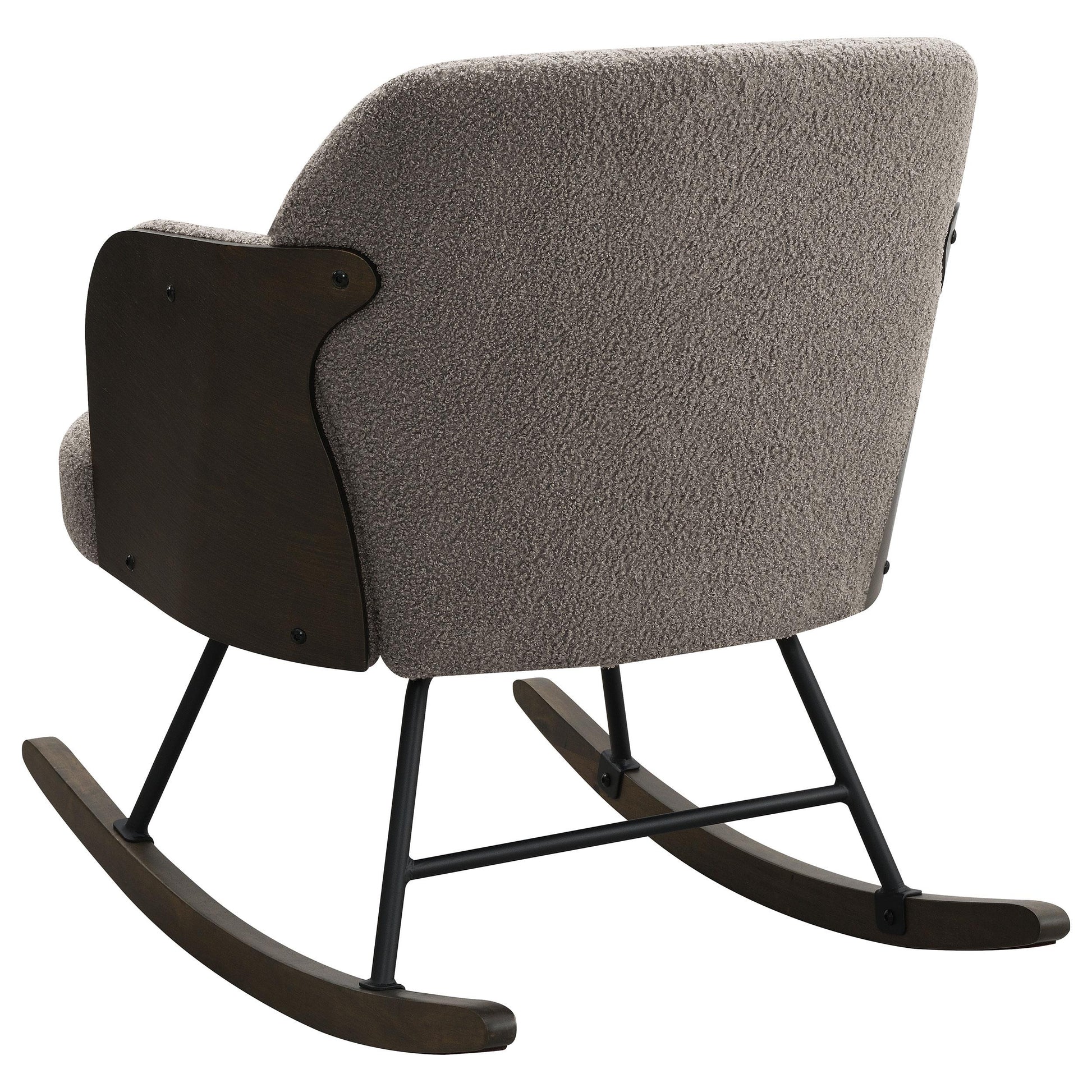 Coaster Furniture Paige 602626 Boucle Upholstered Mid Back Rocking Chair - Taupe IMAGE 5