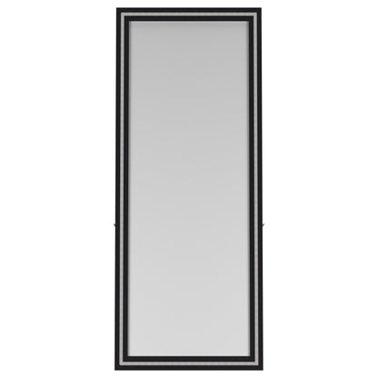 Coaster Furniture Windrose 960962 28 x 67 Inch Tempered LED Standing Mirror - Black IMAGE 10