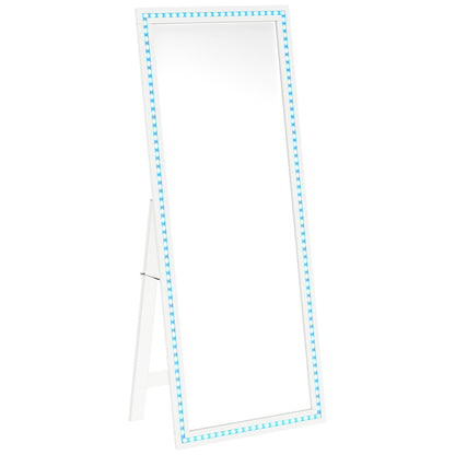 Coaster Furniture Windrose 960963 28 x 67 Inch Tempered LED Standing Mirror - White IMAGE 7