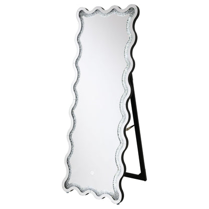 Coaster Furniture Brixey 961473 24 x 63 Inch LED Lighting Standing Floor Mirror - Black IMAGE 10