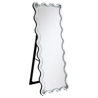 Coaster Furniture Brixey 961473 24 x 63 Inch LED Lighting Standing Floor Mirror - Black IMAGE 2