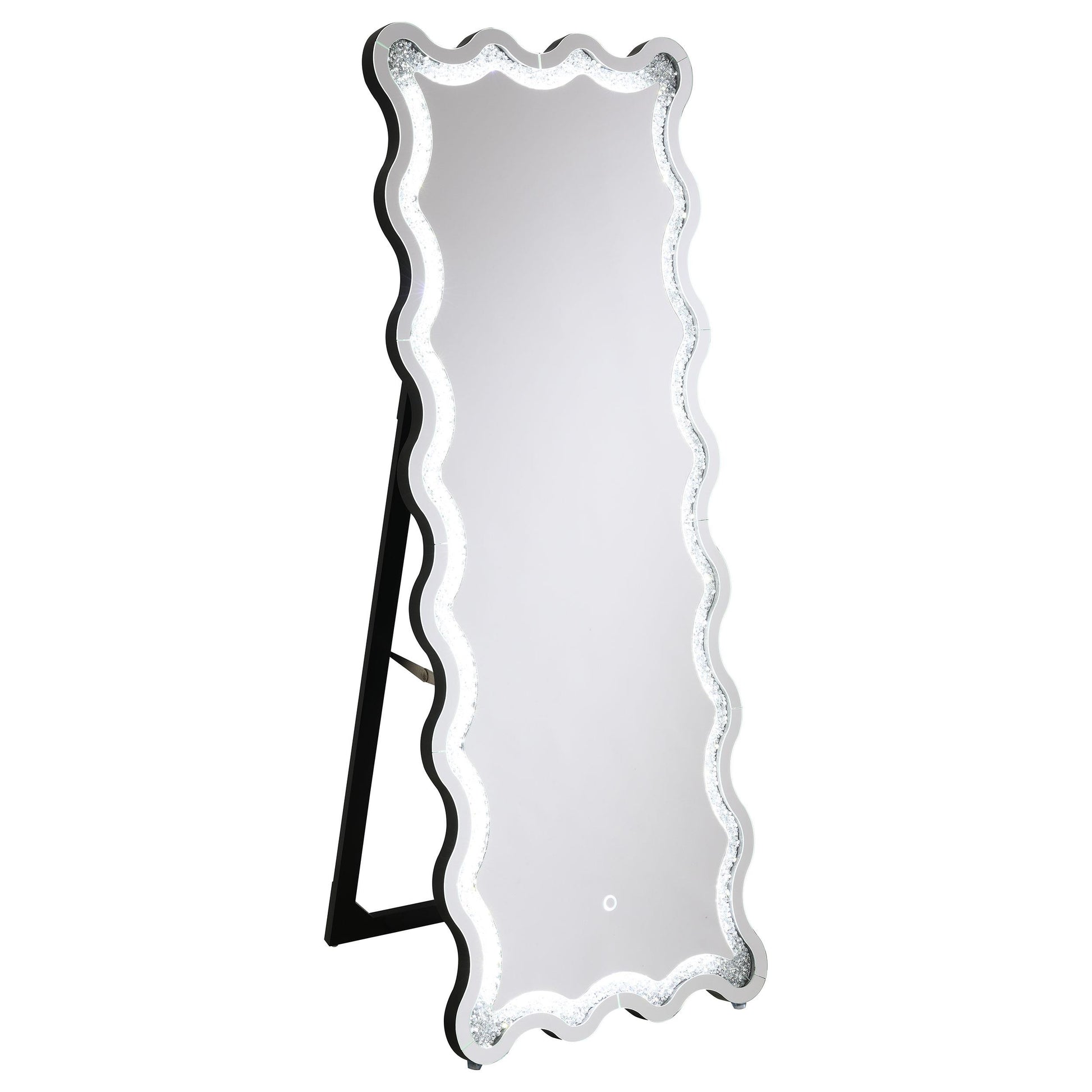 Coaster Furniture Brixey 961473 24 x 63 Inch LED Lighting Standing Floor Mirror - Black IMAGE 4