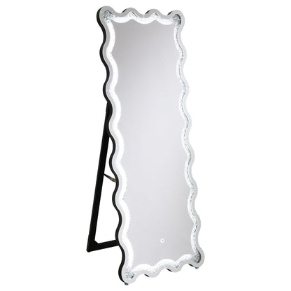 Coaster Furniture Brixey 961473 24 x 63 Inch LED Lighting Standing Floor Mirror - Black IMAGE 4