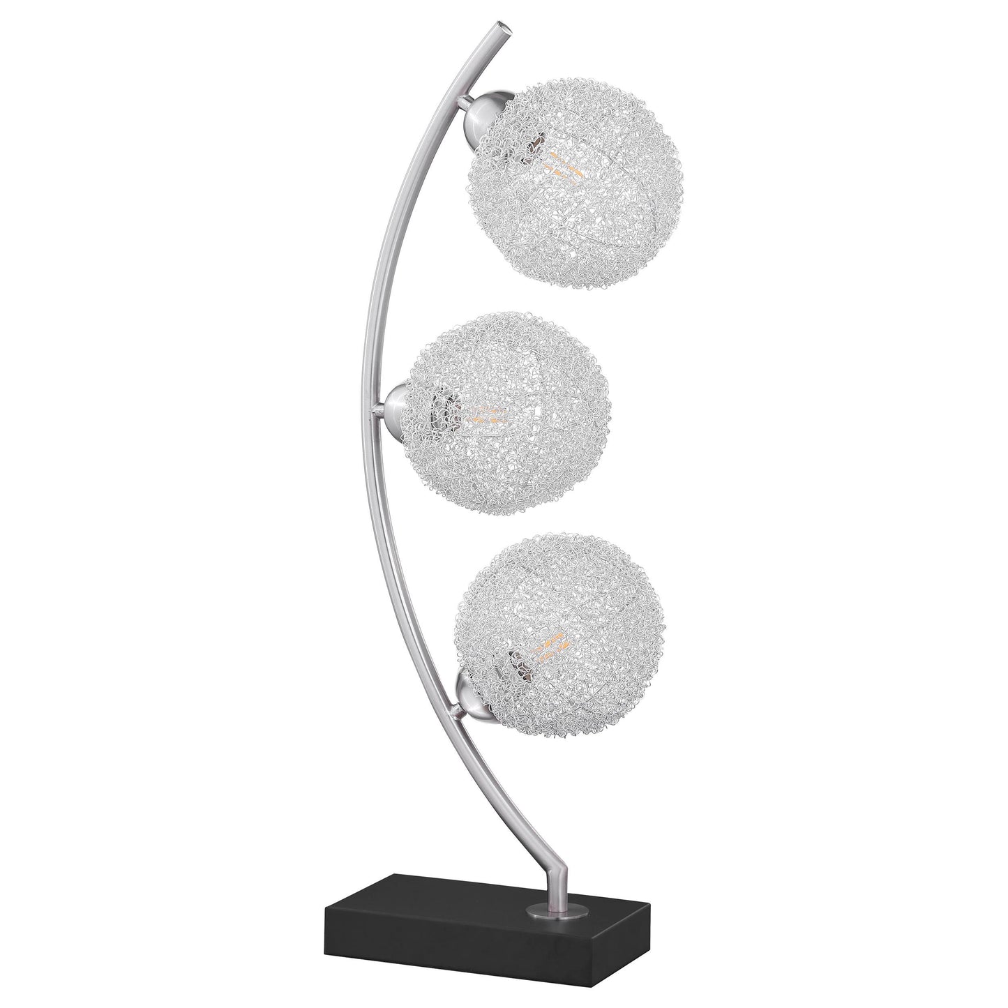 Coaster Furniture Claudia 920233 30-inch Woven Spherical Metal Table Lamp - Black IMAGE 2