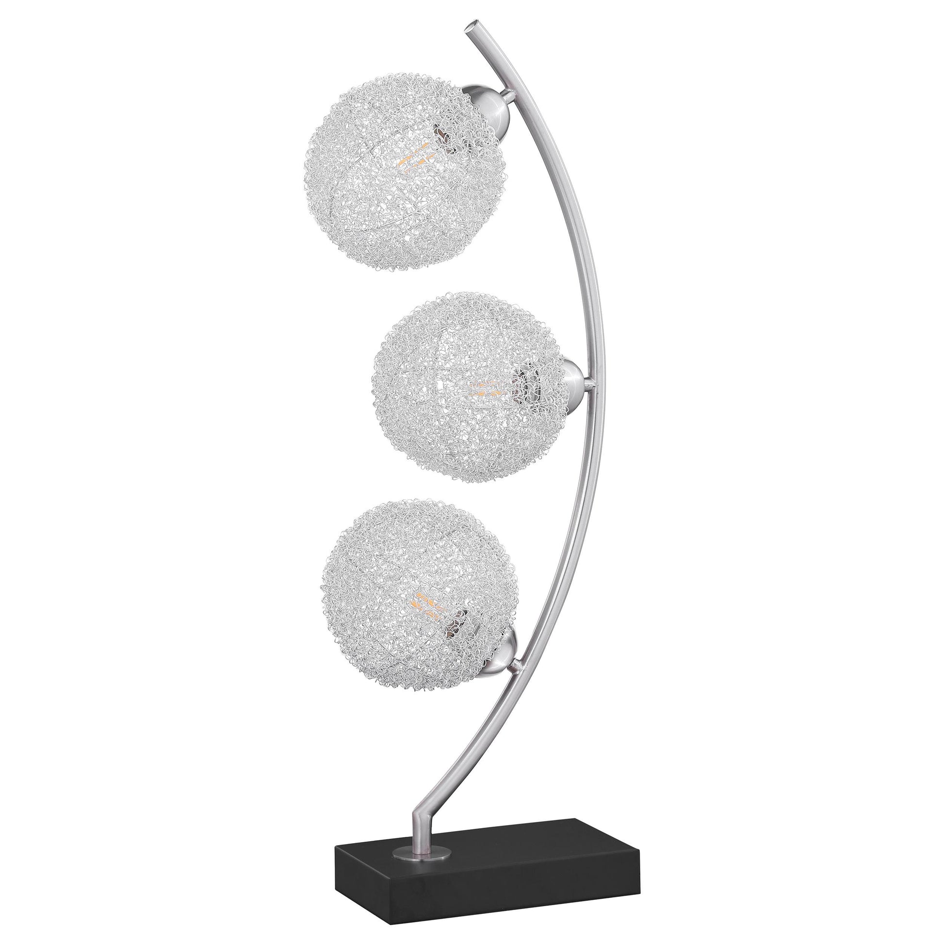 Coaster Furniture Claudia 920233 30-inch Woven Spherical Metal Table Lamp - Black IMAGE 3