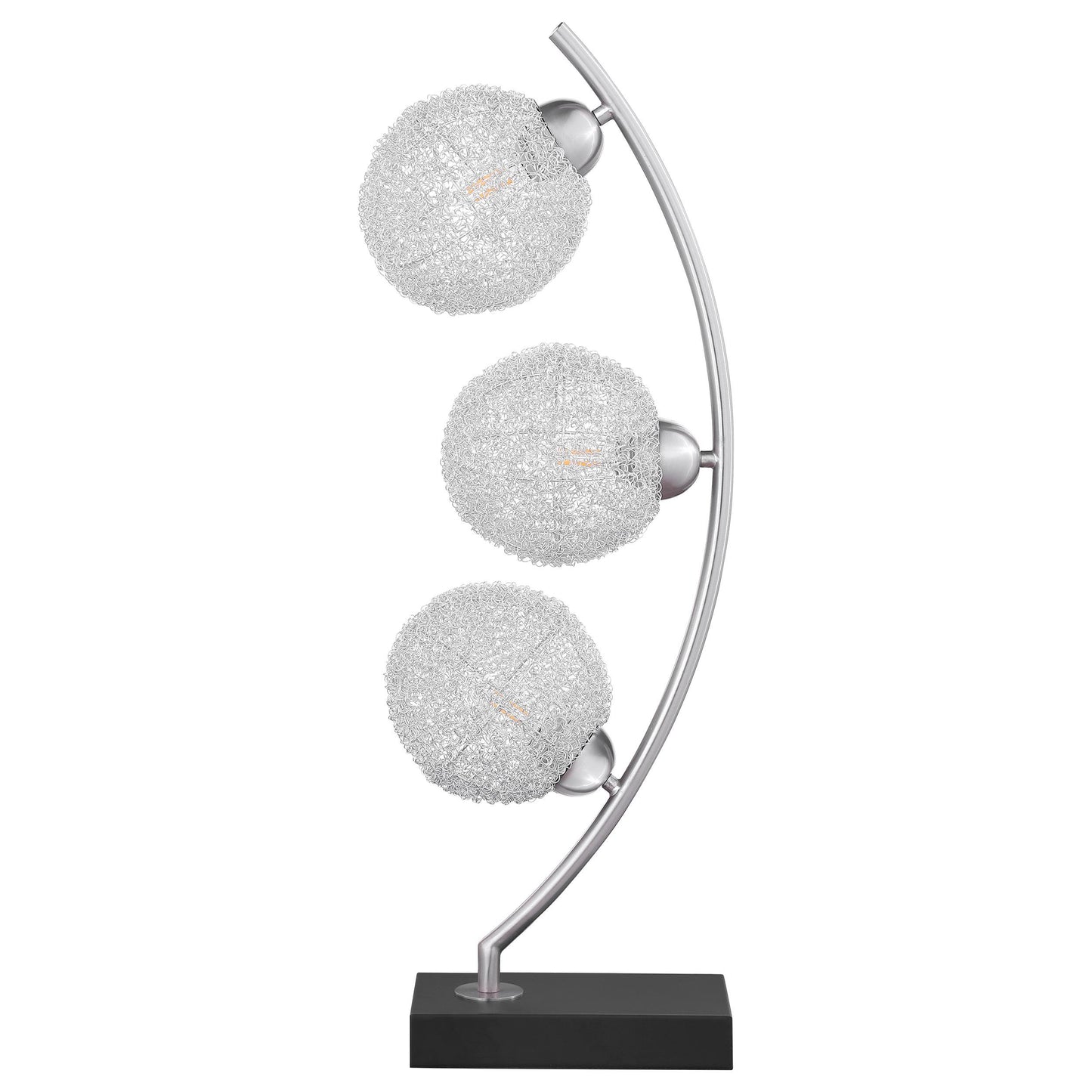 Coaster Furniture Claudia 920233 30-inch Woven Spherical Metal Table Lamp - Black IMAGE 4