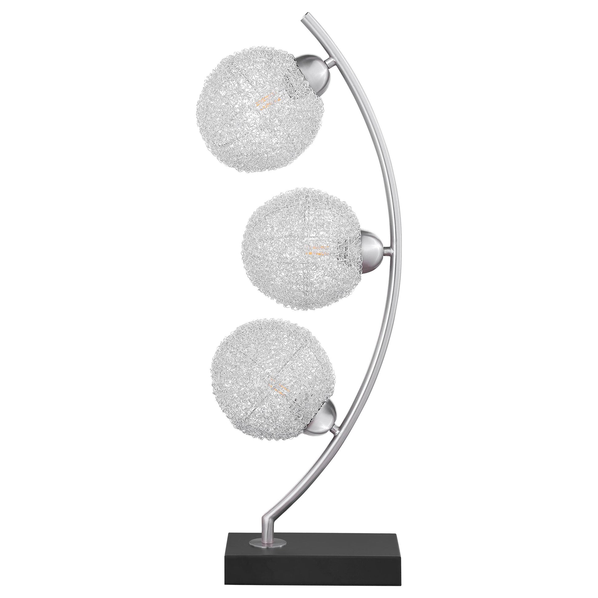 Coaster Furniture Claudia 920233 30-inch Woven Spherical Metal Table Lamp - Black IMAGE 4