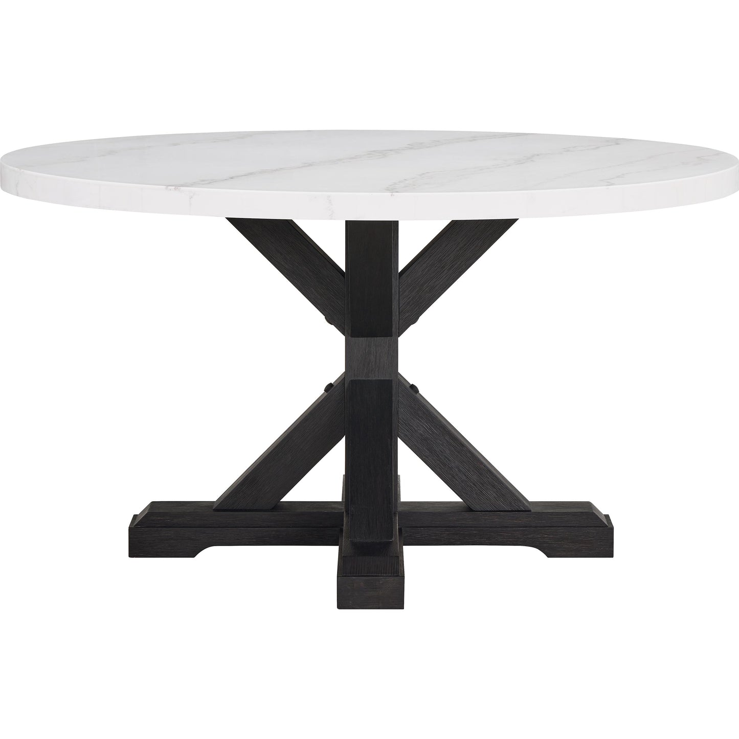  Crown Mark Varley 1320T-54R Genuine Marble Round Dining Table IMAGE 2