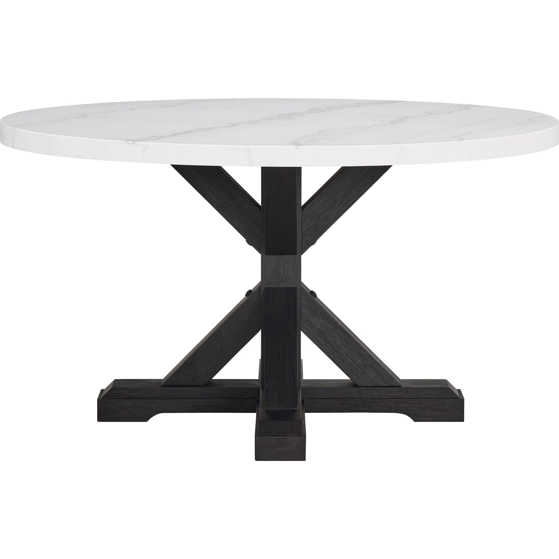  Crown Mark Varley 1320T-54R Genuine Marble Round Dining Table IMAGE 2
