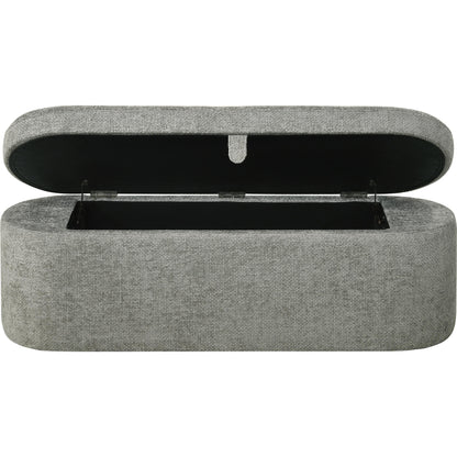  Crown Mark Philipa 4924LG-BENCH Storage Bench - Light Grey Tweed IMAGE 3