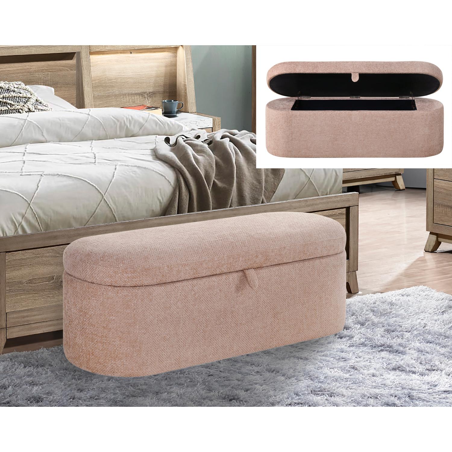  Crown Mark Philipa 4924MV-BENCH Storage Bench - Mauve Tweed IMAGE 5