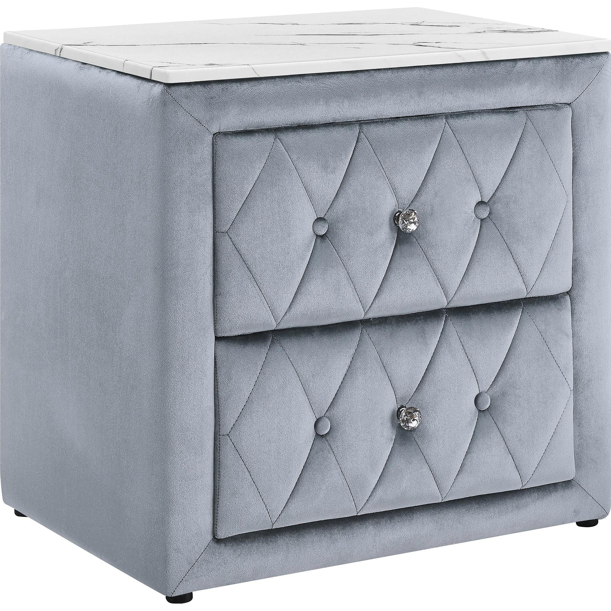  Crown Mark Annabelle 5114GY-2 Nightstand - Grey IMAGE 1