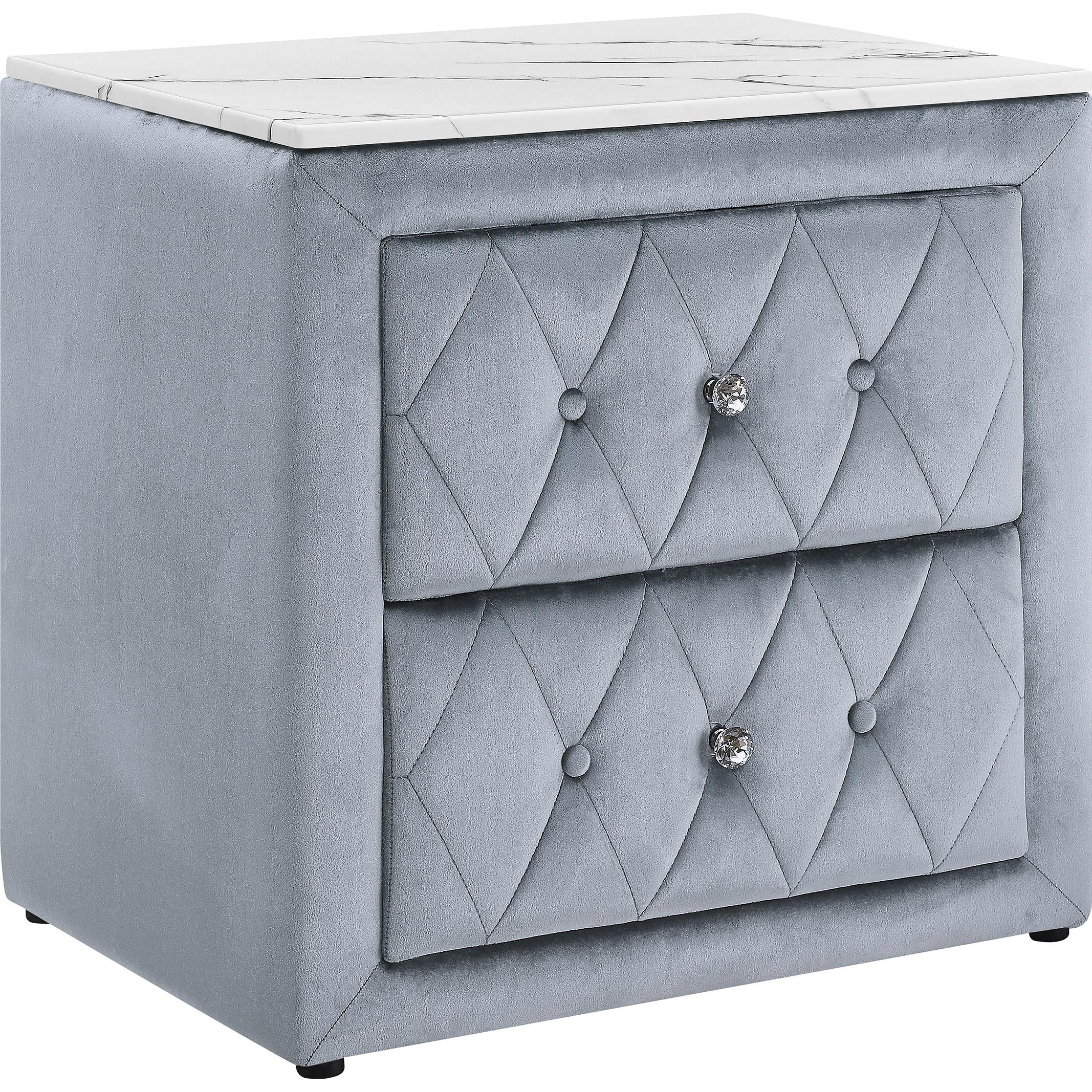  Crown Mark Annabelle 5114GY-2 Nightstand - Grey IMAGE 1