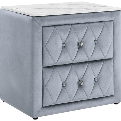  Crown Mark Annabelle 5114GY-2 Nightstand - Grey IMAGE 1