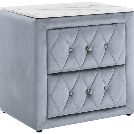  Crown Mark Annabelle 5114GY-2 Nightstand - Grey IMAGE 1