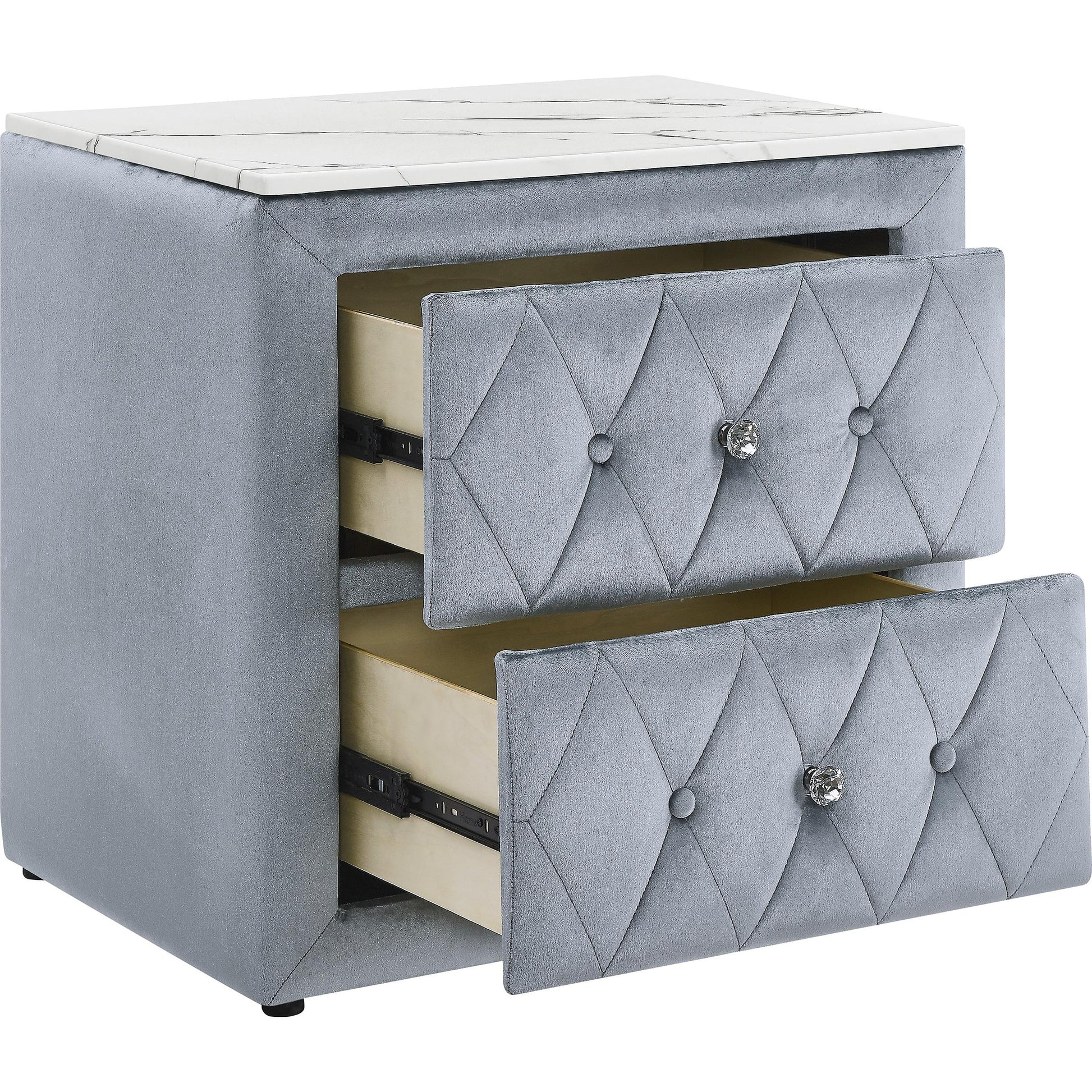  Crown Mark Annabelle 5114GY-2 Nightstand - Grey IMAGE 2