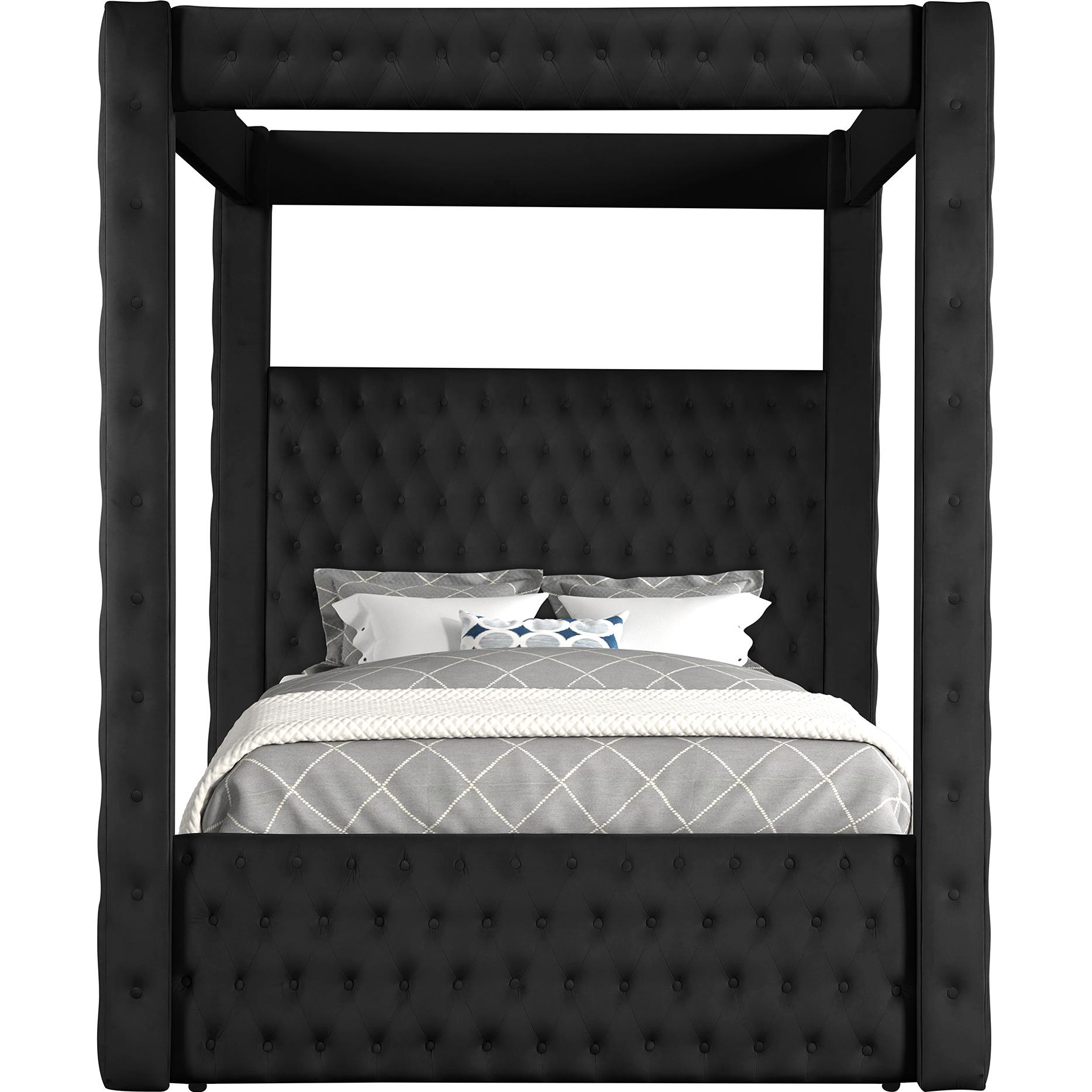  Crown Mark Annabelle 5114BK-K King Canopy Bed - Black IMAGE 3