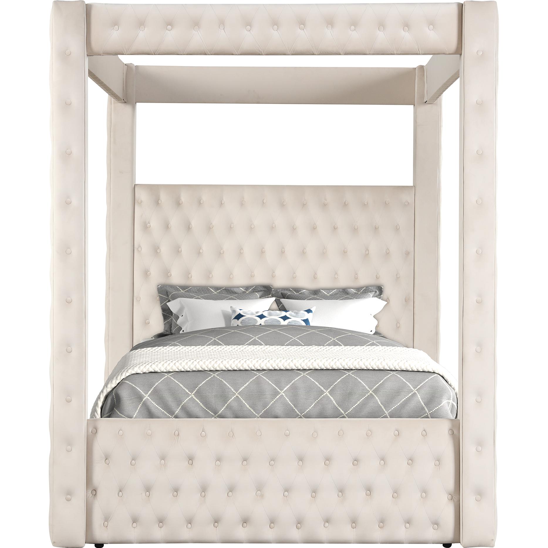  Crown Mark Annabelle 5114IV-K King Canopy Bed - Ivy IMAGE 3