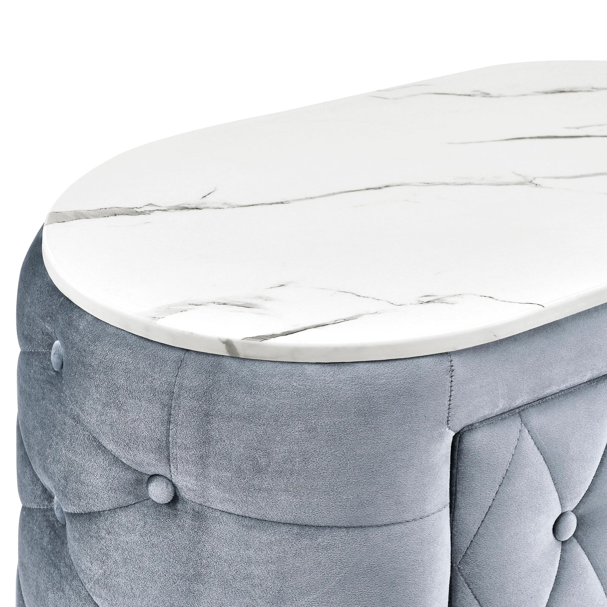  Crown Mark Natalia 5115GY-2 2-Drawer Nightstand - Grey IMAGE 5