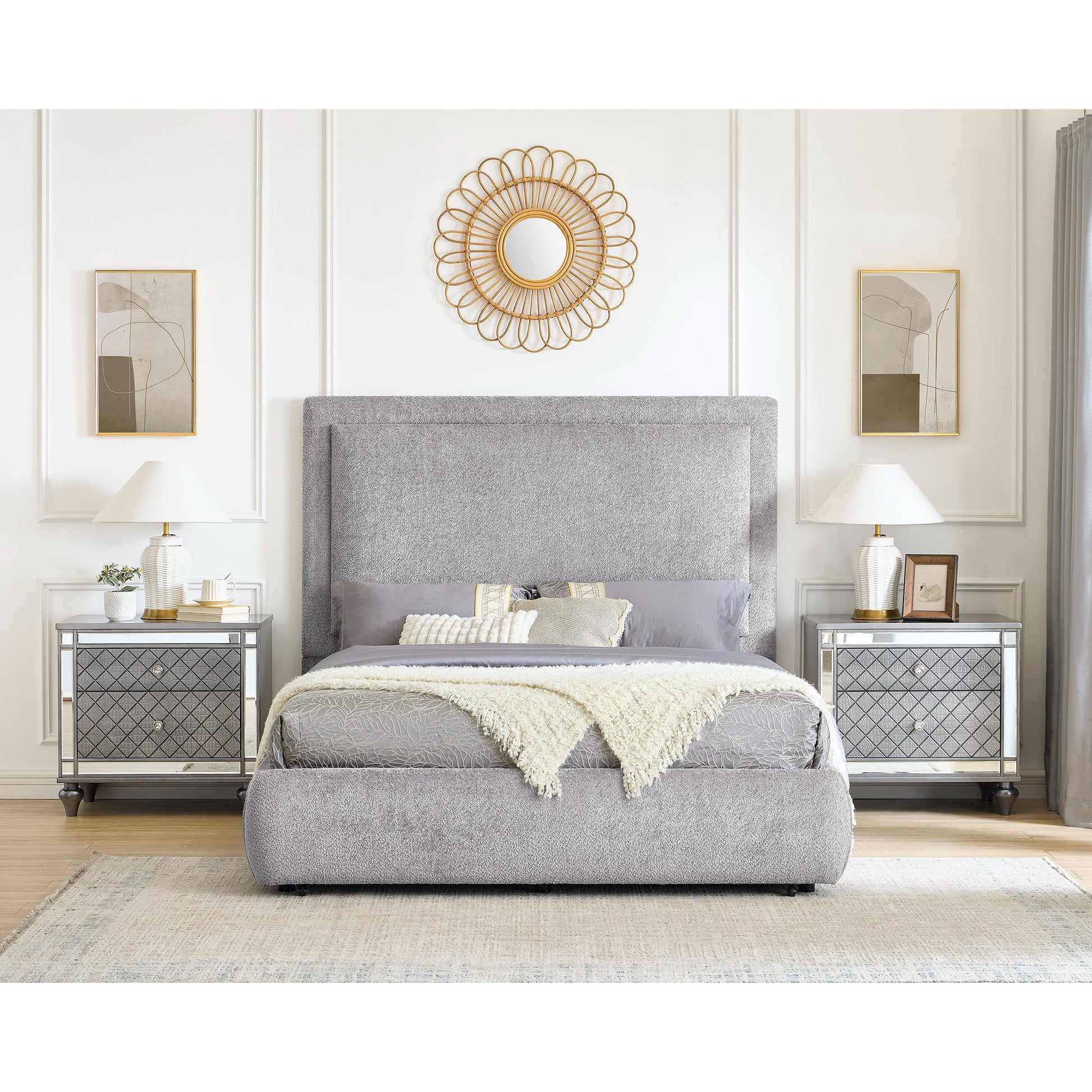  Crown Mark Reverie 5116PW-K King Bed with Storage - Pewter IMAGE 3