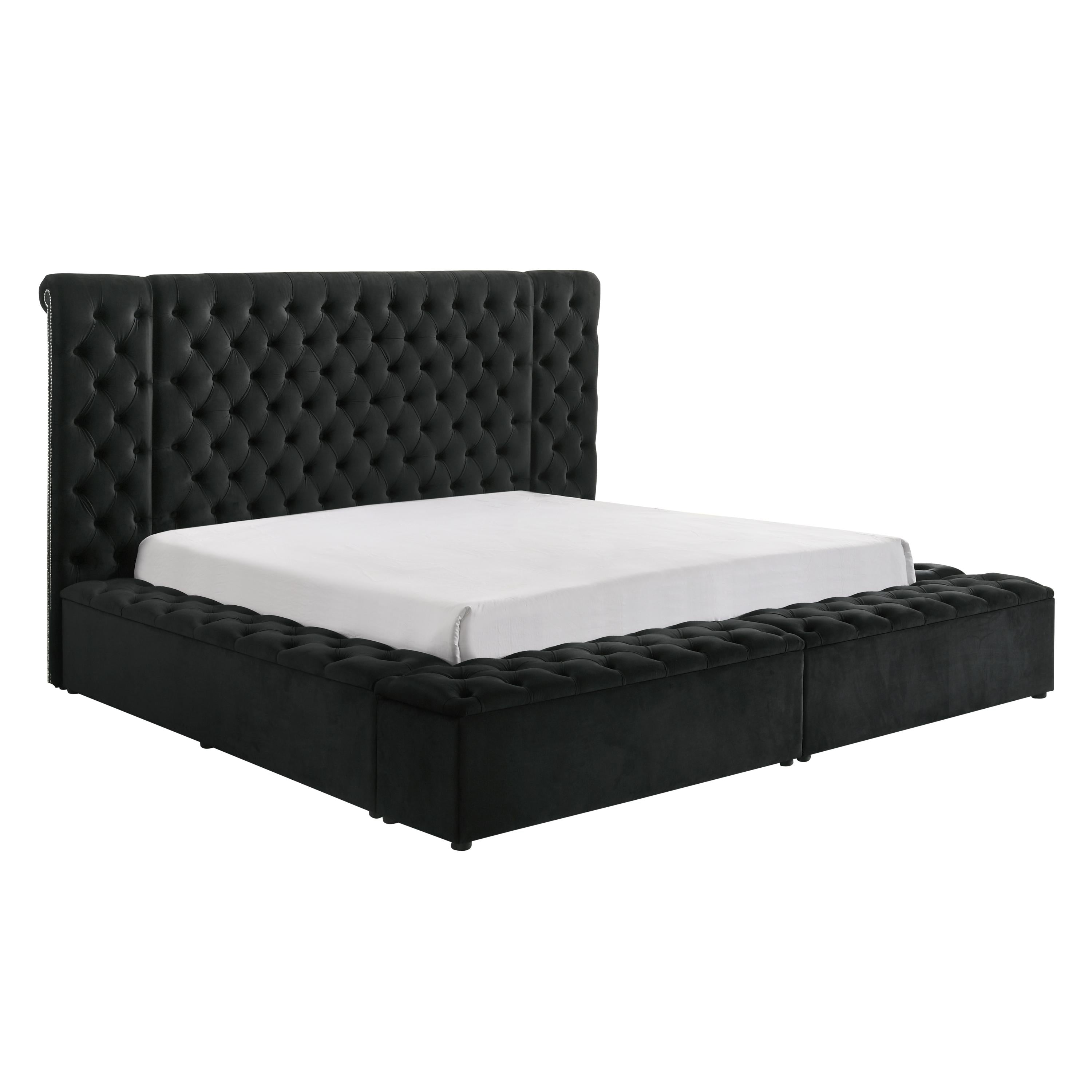  Crown Mark Liliana 5203BK-Q Queen Bed - Black IMAGE 1