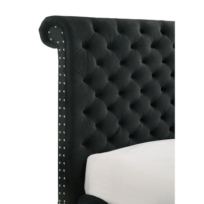 Crown Mark Voltare 5212BK-K King Bed with Fireplace & TV Lift - Black IMAGE 8