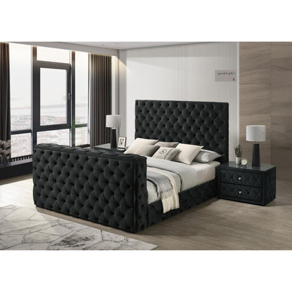  Crown Mark Josephine 5213BK-2 Nightstand - Black IMAGE 3