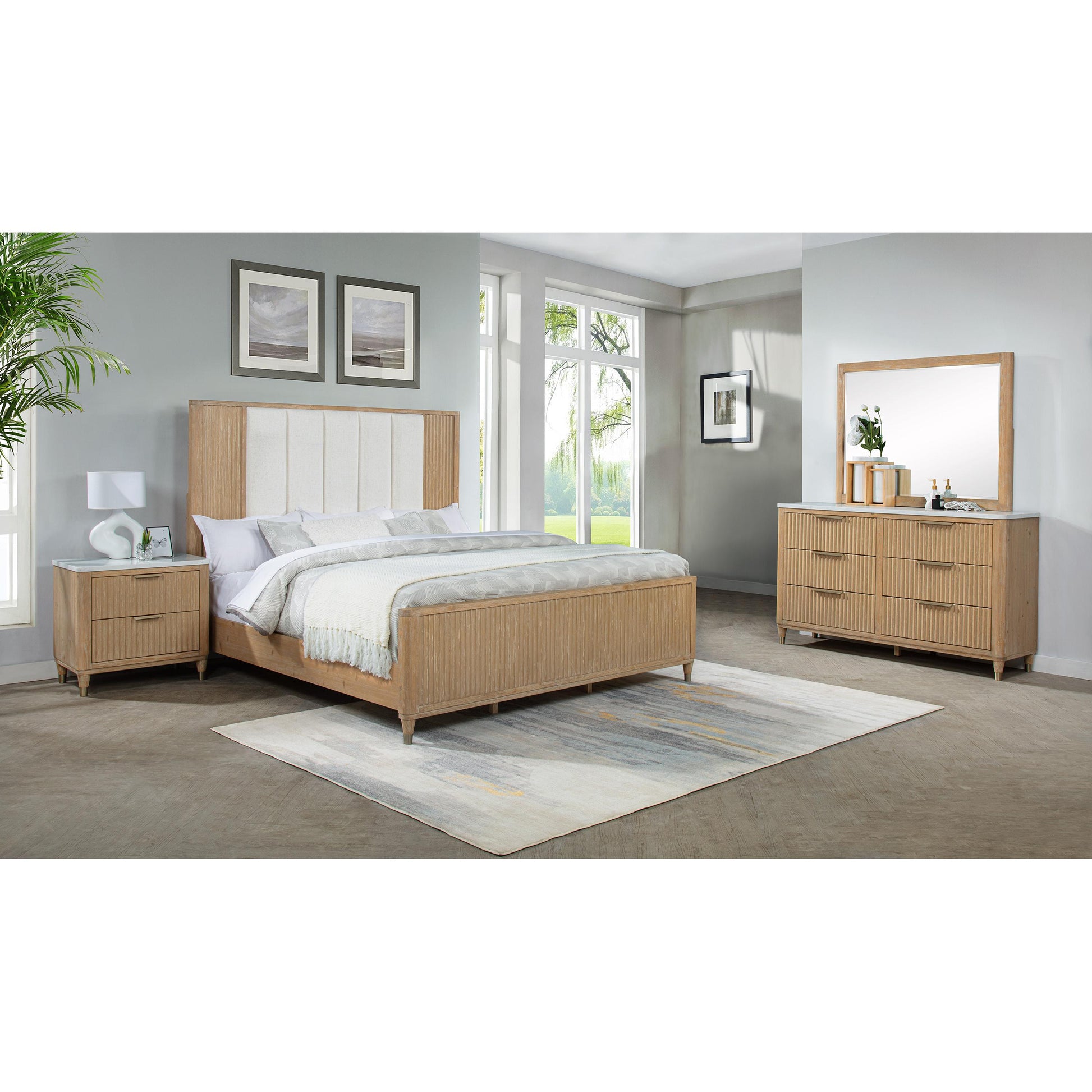  Crown Mark Kara B1450-1 Dresser - Cerused Natural IMAGE 2