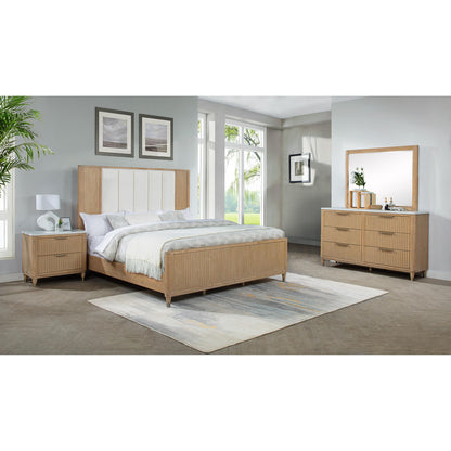  Crown Mark Kara B1450-11 Dresser Mirror - Cerused Natural IMAGE 4