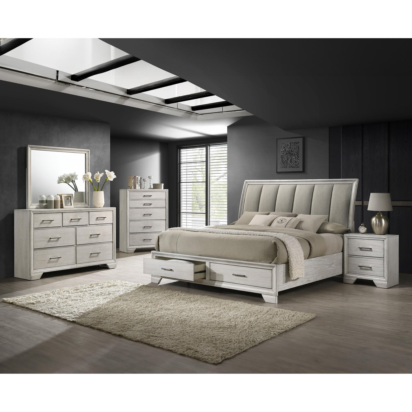  Crown Mark Jaymes B6582-4 Chest - White Mist IMAGE 2