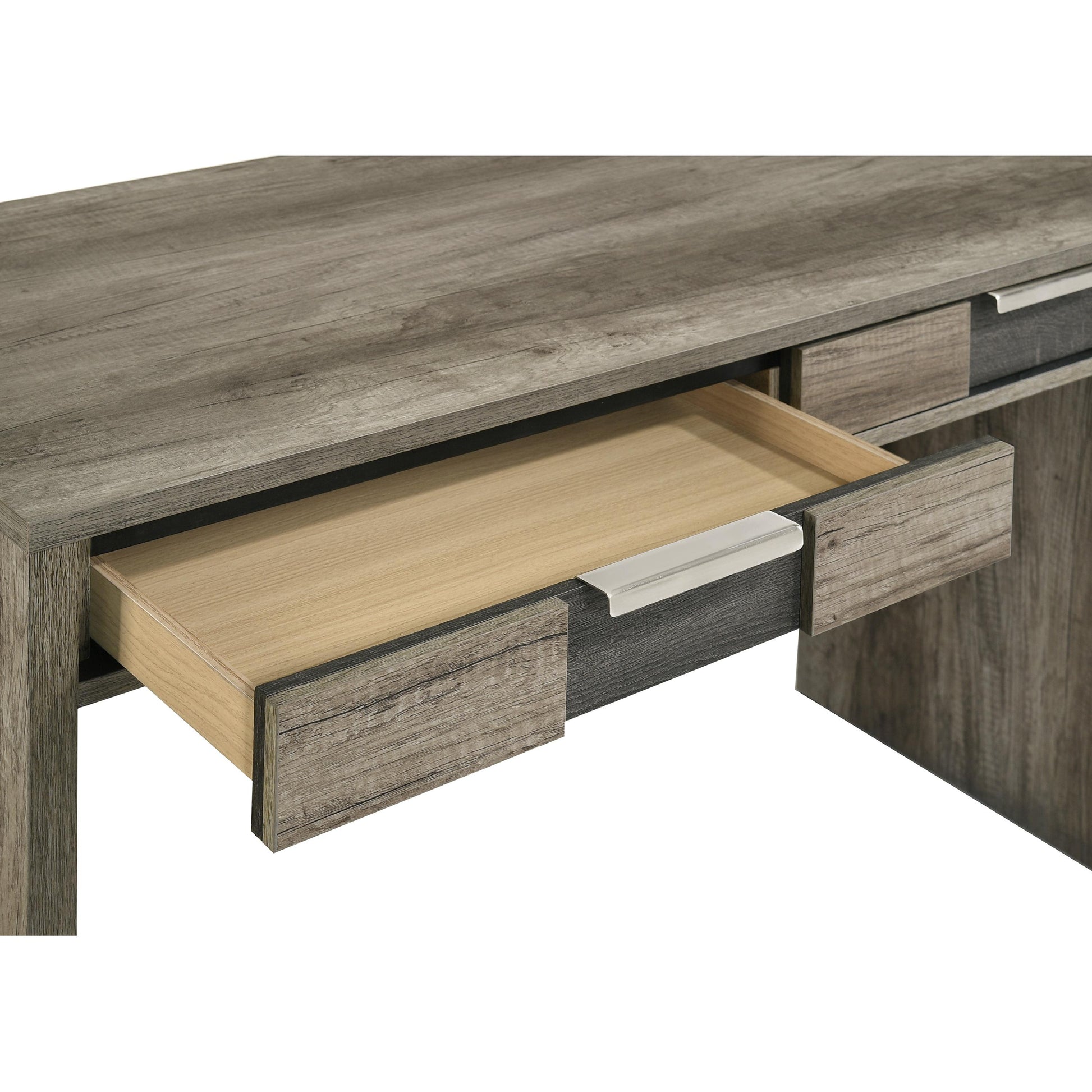  Crown Mark Rangley B6830-DESK Writing Desk - Grey/Brown IMAGE 5