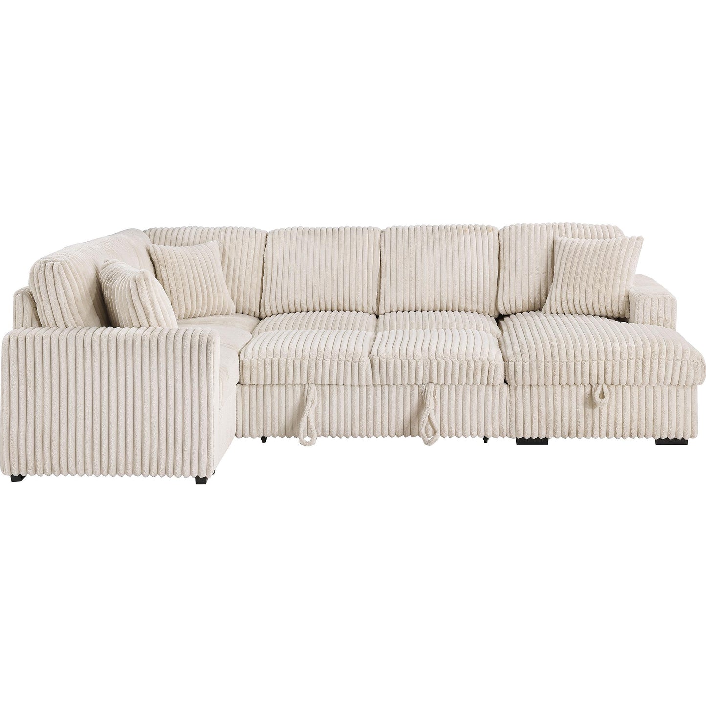  Coaster Furniture Devonshire 501205 Sleeper Sectional Sofa Storage Chaise - Camel IMAGE 6